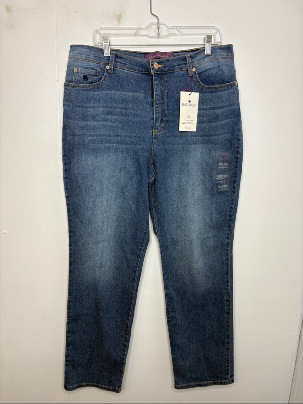 Gloria Vanderbilt Jeans Womens 16 New Slim Leg Flex Denim Slimming Panel